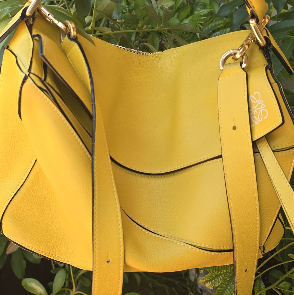 Loewe Yellow Leather Shoulder Bag